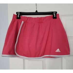 Adidas Womans Tennis Skirt Size Medium Pink & White